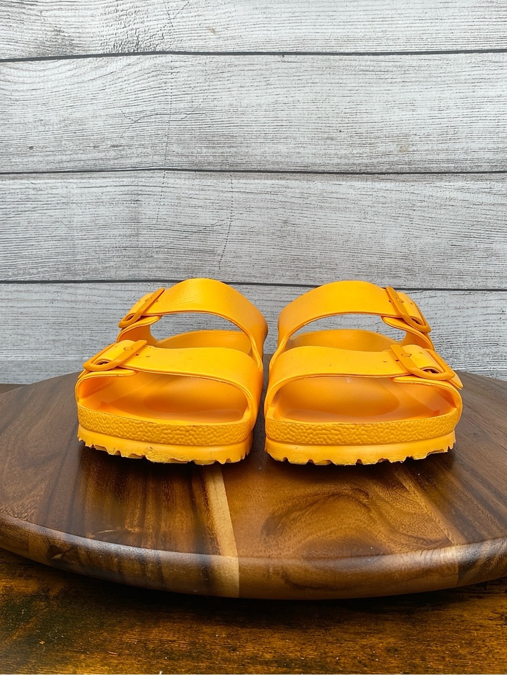 Birkenstock Arizona Essentials EVA Honolulu Orange Sandals Men’s Size 12 EU 45 - Picture 2 of 8